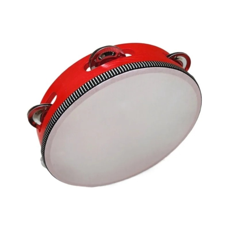 Tambourine Hand Drum - Tamburello in Legno con Sonagli Metallici