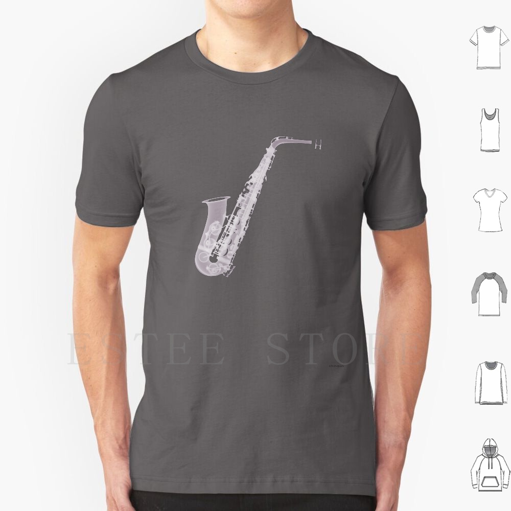 Musical Instrument Images - Maglietta Saxophone-X-Ray Fai da te di