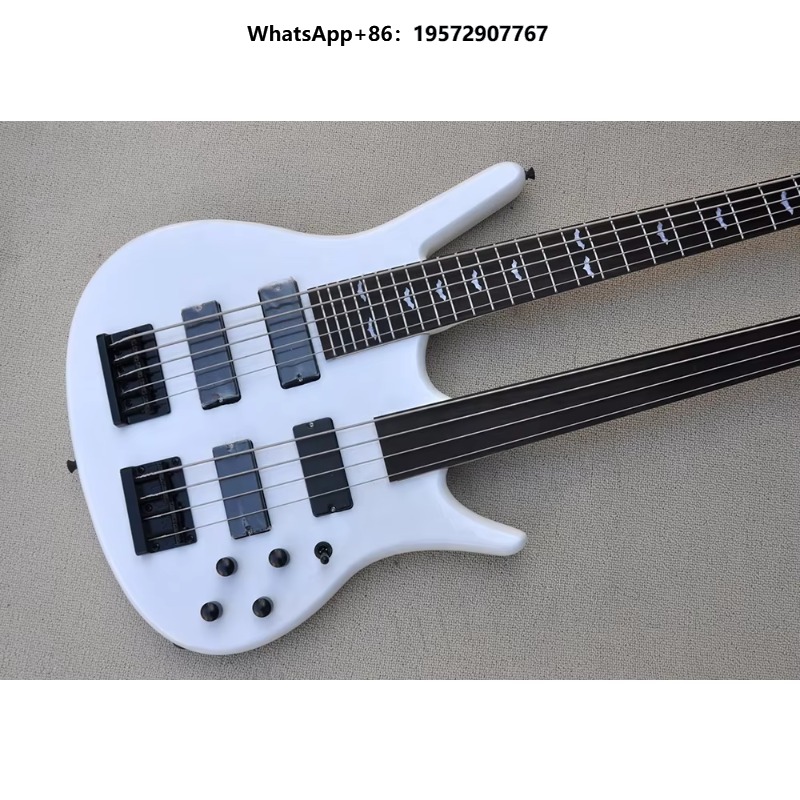 Bass Guitar Fretless - Basso Elettrico a Doppio Manico 4+5
