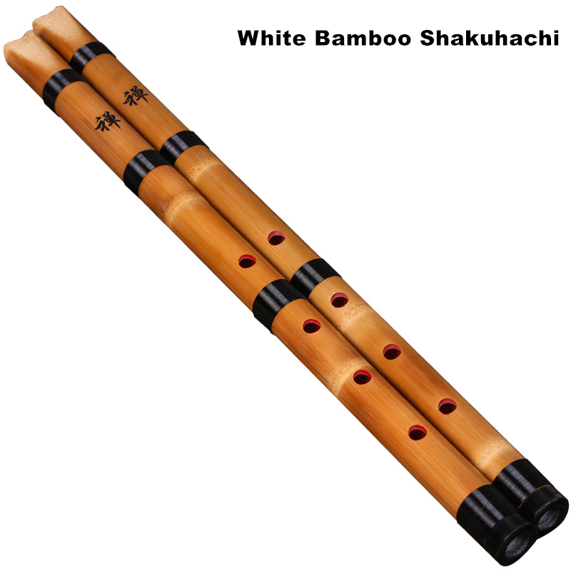 Musical Instrument In Chinese - Shakuhachi Chiba di bambù bianco naturale