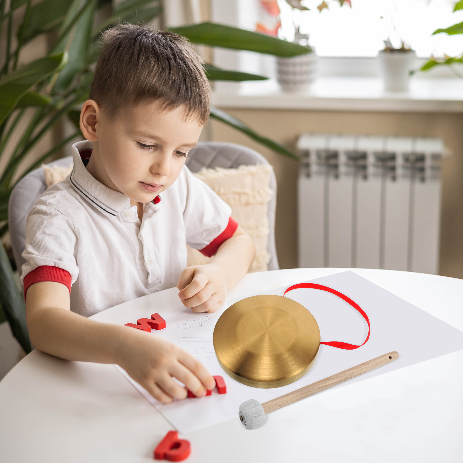 Musical Instrument In Chinese - 1 Set Mini Gong Portatile in