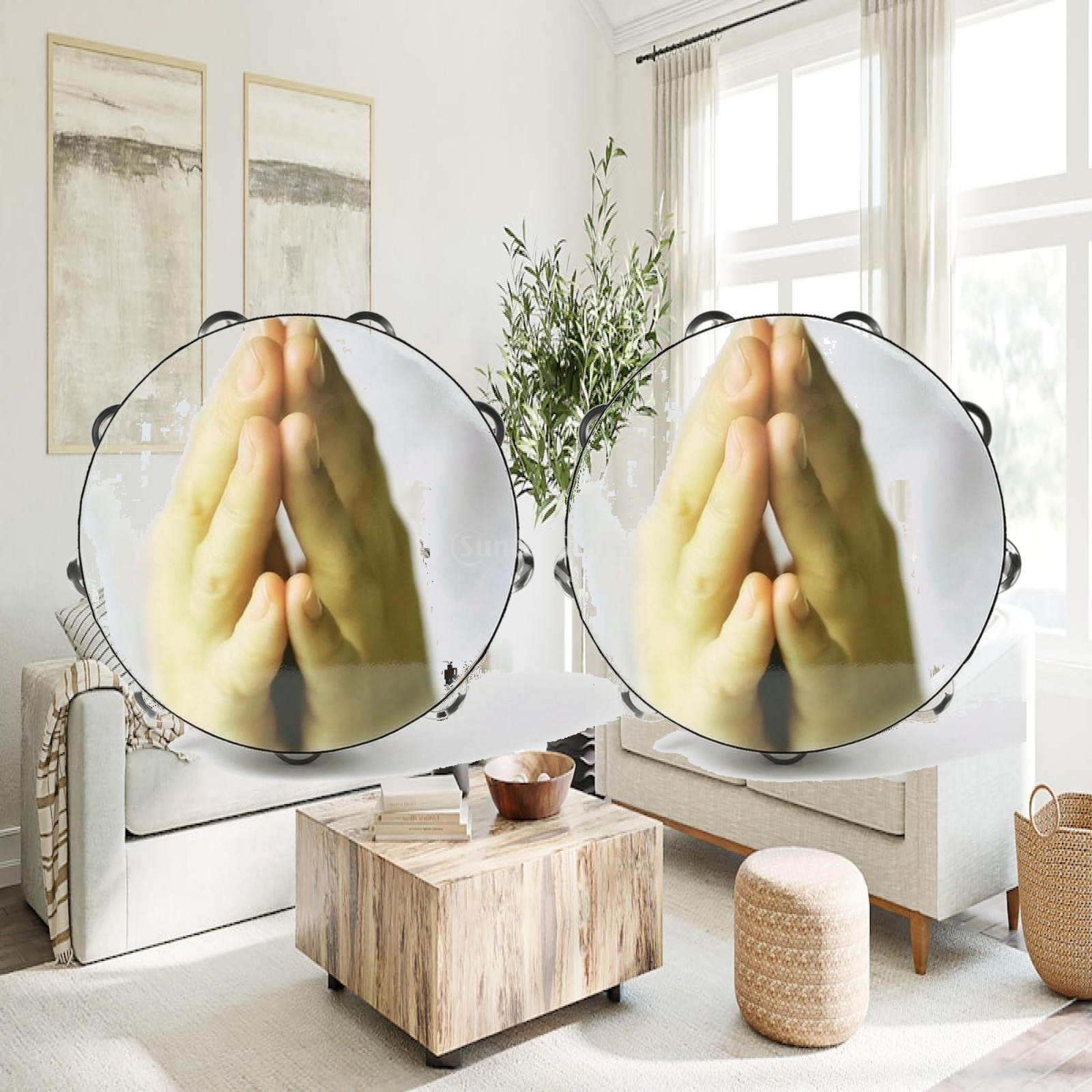 Tamburello per Bambini in Legn - Tambourine Hand Drum recensione e prezzo